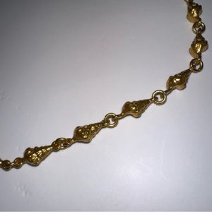 Gold sea shell necklace